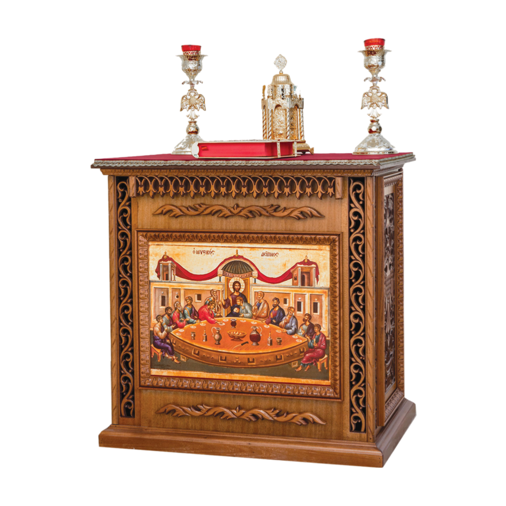 Proscomidiar din lemn sculptat